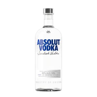 Absolut Vodka Original – Edler und extrem reiner Premium-Vodka aus Schweden in der ikonischen Apotheker-Flasche – 1 x 1 l | 1l (1er Pack) von Absolut Vodka
