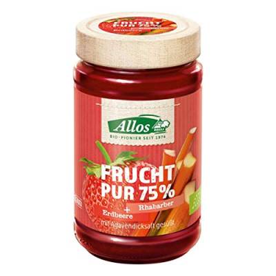 Allos Bio Frucht Pur 75% Erdbeere Rhabarber (2 x 250 gr) von Allos