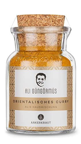 Ankerkraut Orientalisches Curry, Bio-Qualität by TV-Koch Ali Güngörmüs, Mischung würzender Zutaten, Curry mit Reis und Gemüse lecker würzen, vegetarisch kochen, 80 g im Korkenglas von Ankerkraut