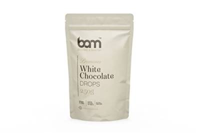 BAM Premium White Chocolate Drops, Callets, Chips zum Schmelzen, Backen für Zuhause und Profi, 1 kg (250 g) von BAM
