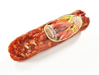 Italienische Salami Pikant - Südtiroler Peperoncino 180g - Viktor Kofler Salami Spezialität aus Lana/Südtirol von BAVAREGOLA