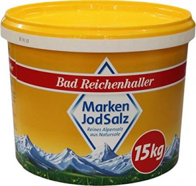 Jodiertes Siedespeisesalz im-Eimer, 1er Pack (1 x 15000 g) von Bad Reichenhaller
