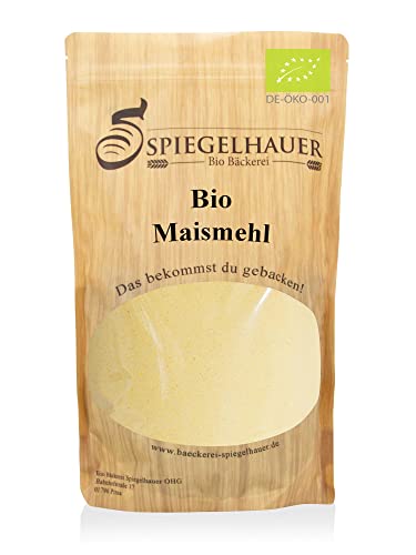 Bäckerei Spiegelhauer Bio Maismehl 1 kg glutenfrei für Tortillas Brot gelbes Maismehl von Bäckerei Spiegelhauer