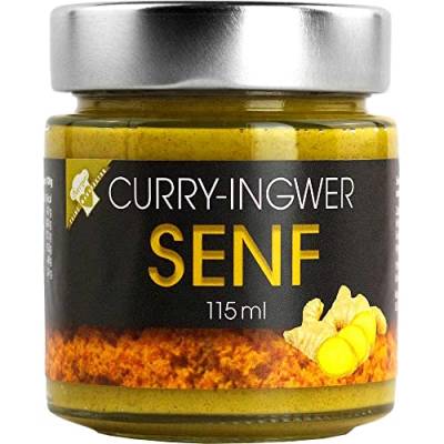 Senf Curry-Ingwer-Senf Senf mit Curry und Ingwer Vegan hausgemacht BARRIQUE-Feine Manufaktur Deutschland 115mlGlas von Barrique