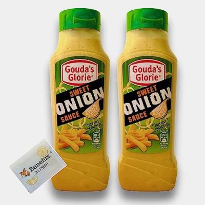 Gouda's Glorie Sweet Onion Sauce Sparpaket 2x 550ml + Benefux. Erfrischungstuch von Benefux.