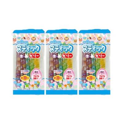 · CANDYBOX · Fruchtgummistäbchen Fruit Stick Jelly Straws - Geleefruchtstreifen – Tik Tok Challenge Long Jellys - Kaubonbon-Stangen - Soft-Kaustangen mit Frucht - 210 Gramm 3 Stück von · CANDYBOX ·