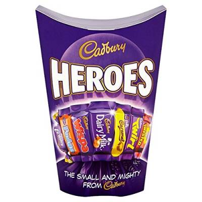 Cadbury Heroes Schokoladenkarton, 185 g, 9 Stück von Cadbury