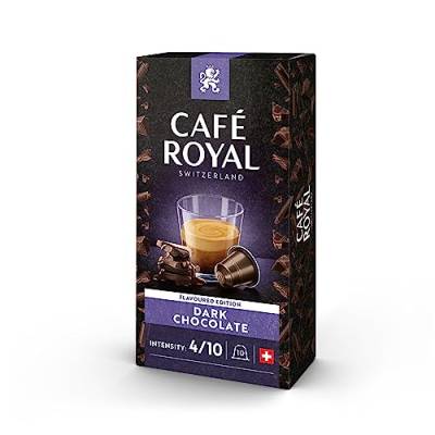 Café Royal Dark Chocolate Flavoured 100 Kapseln für Nespresso Kaffee Maschine - 4/10 Intensität - UTZ-zertifiziert Kaffeekapseln aus Aluminium von Café Royal