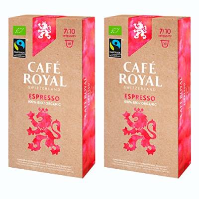 Café Royal Fair & Organic Espresso Bio, Kaffee, Röstkaffee, Kaffeekapseln, Nespresso Kompatibel, 20 Kapseln von Café Royal