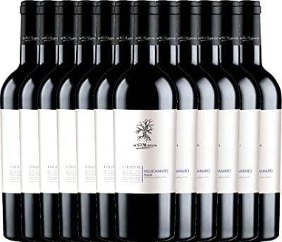 VINELLO 12er Weinpaket Rotwein - I Tratturi Negroamaro 2021 - Cantine San Marzano mit einem VINELLO.weinausgiesser | 12 x 0,75 Liter von Cantine San Marzano