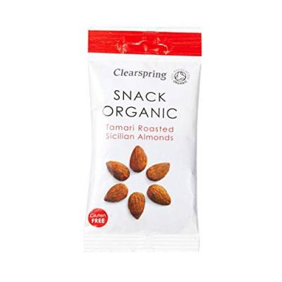12 x Clearspring Organic Tamari Roasted Sicilian Almonds Snack 30g von Clearspring
