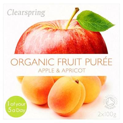 Clear Bio-Apfel Und Aprikose Dessert 2 X 100 G von Clearspring