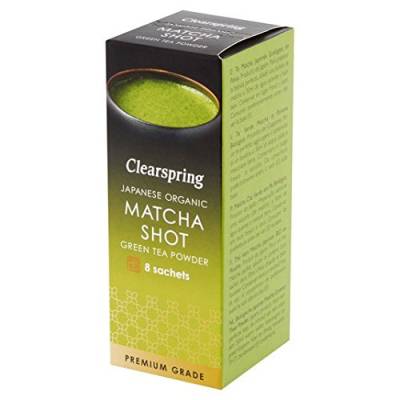 Clearspring Organic Japanese Matcha Shot Premium Grade Green Tea Powder 8 x 1g von Clearspring