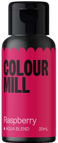 Colour Mill Aqua Blend Lebensmittelfarbe auf Wasserbasis Himbeere - Lebensmittel Farbe Sehr Intensiv, Hoch Konzentriert, Vegan - 20 ml von Colour Mill