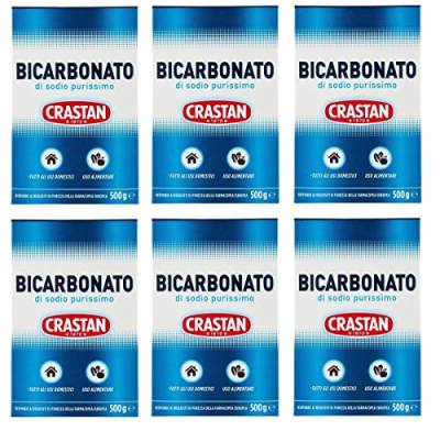 6x Crastan Bicarbonato di sodio purissimo reines Natriumbicarbonat für den Heimgebrauch und für Lebensmittel 500g von Crastan