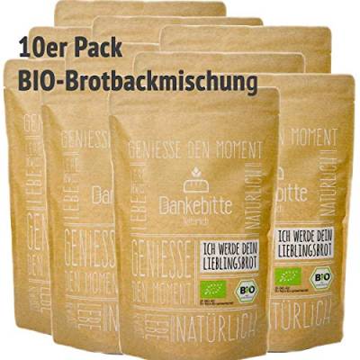 10er Pack Bio Brotbackmischung "Kölsche Mädche" - Vollkornbrot von Dankebitte