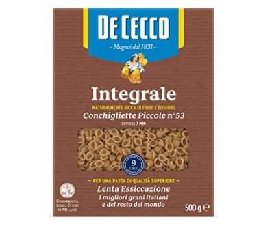 De Cecco Conchigliette Piccole n°53 Integrali Vollkornnudeln Vollkorn Pasta 500g Packung von De Cecco