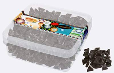 Deine Naschbox | Lakritz Dreiecke extra salzig | 1kg Naschbox | XL Großpackung für Party, Candybar & als Geschenk - Intensiv würziger Geschmack von PE ÄM
