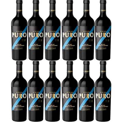 Dieter Meier Puro Malbec Grape Selection Rotwein Wein trocken Bio vegan Argentinien I Visando Paket (12 Flaschen) von Dieter Meier