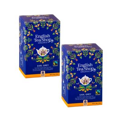 English Tea Shop® | Bio-Schwarztee & Fair-Trade-Bergamotte | Earl Grey Natural Flavours Bergamotte – 2 x 20 Filter (80 g) von English Tea Shop