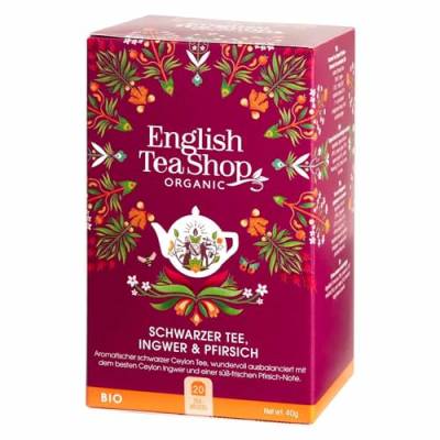 ETS - Schwarzer Tee, Ingwer & Pfirsich, BIO, 20 Teebeutel von English Tea Shop