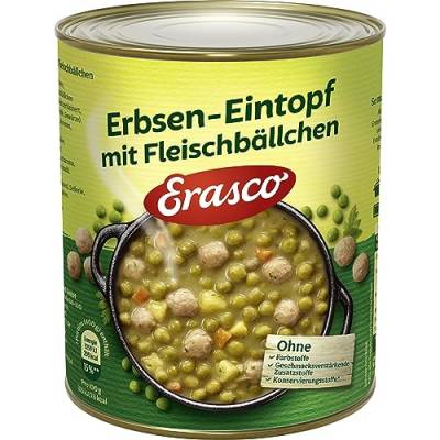 Erasco Erbsen Eintopf mit Fleischbällchen. 1er Pack (1 x 800 g) von Erasco