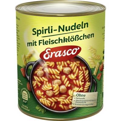 Erasco Spirli-Nudeln mit Fleischklößchen (1 x 800 g Dose) von Erasco