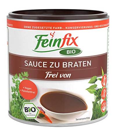 Feinfix BIO Sauce zu Braten 270g ( 2,5l Soße ) | Soßenbinder lactosefrei & vegan Pulver vegetarisch für Bratensoße / Gemüse Soße / Bratensaucen zum Grillen / Nudeln Soße | F7-ZHHR-A7VY von FeinFix