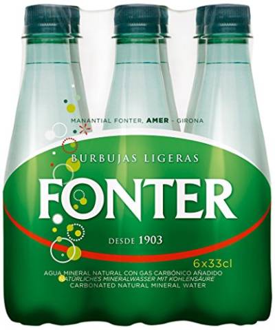 Fonter Natürliches Mineralwasser mit Kohlensäure, 0,33 l, 6 Stück von Fonter