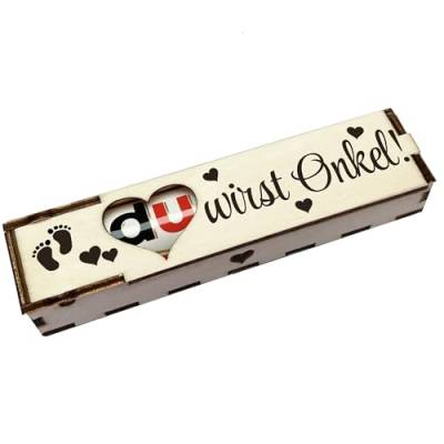 Du wirst Uropa! - Holz Geschenkbox geschliffen mit Spruch Lasergravur inkl. Duplo Schokoriegel Schokolade Geschenkidee Handarbeit von Girahlutions