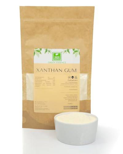 Xanthan gum 100g von der Grünen Essenz - natürliches Verdickungsmittel für Desserts und Soßen - Xanthan Pulver - Xanthan Gummi - Bindemittel bezeichnet als E415 - vegan (100 Gramm) von Green Essence