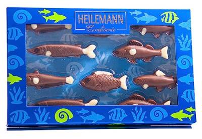 Heilemann Schokoladen-Figuren Themenpackung, Geschenkpackung Edelvollmilch, 100 g (Fische) von Heilemann Confiserie