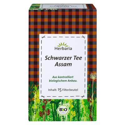 Bio Assam Schwarzer Tee, 15 Filterbeutel von Herbaria