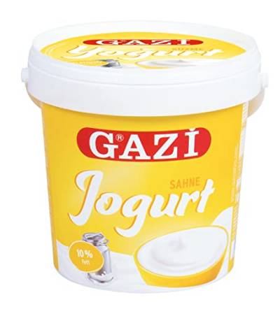 Gazi Süzme Joghurt - 3x 1kg - stichfester Sahnejoghurt mit 10% Fett, extra cremig im Geschmack, besonders gut geeignet für Soßen, Suppen, als Nachspeise/Dessert, ins Porridge oder Müsli von Hymor