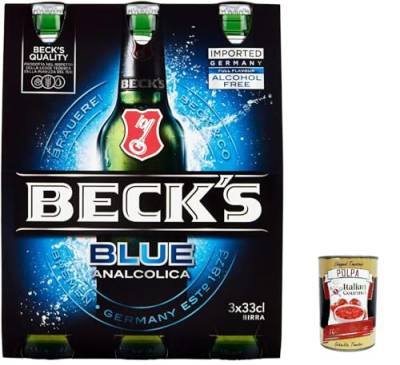 12x Birra Becks alkoholfrei Flaschen Bier 0% Alk. 0,33l Flasche, alcohol free + Italian Gourmet polpa 400g von Italian Gourmet E.R.