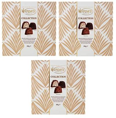 3x Witor's Collection Verschiedene Pralinen Milchschokolade und Dunkle Schokolade 200g Packung Gefüllte Pralinen von Italian Gourmet E.R.