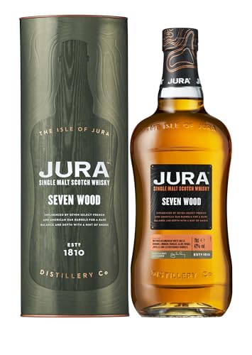 Jura SEVEN WOOD Single Malt Scotch Whisky mit Geschenkverpackung (1 x 0,7 l) von Jura