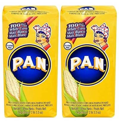 Harina PAN Pre-Cooked White Maize Meal - 1kg (Pack of 2) von KAJAL