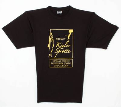 Kieler Sprotte T-Shirt Grösse XXL Schwarz/ Gold von Kieler Sprotte in der Spirituosen-Manufaktur Bartels-Langness
