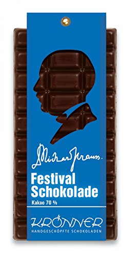 Krönner Richard Strauss Edel-Zartbitter 70% / 100g Tafelschokolade von KRÖNNER KAFFEEHAUS . KONDITOREI . CHOCOLATIER GARMISCH-PARTENKIRCHEN