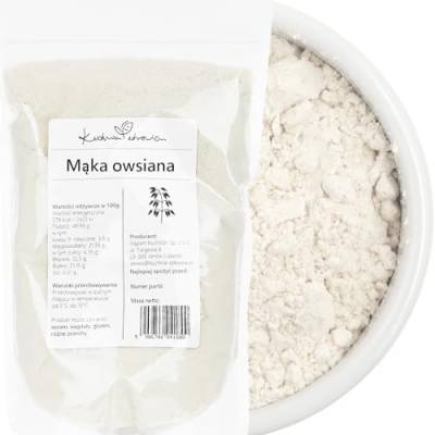 Kuchnia Zdrowia - Hafermehl - Hohe Qualität - Hoher Eiweißgehalt - Auslaufsichere Verpackung mit Reißverschluss - 1kg Doypack von Kuchnia Zdrowia