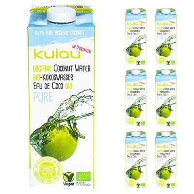 Kulau Bio Kokoswasser Pure 1 Liter 100% pures Kokosnusswasser ohne Zucker und Zusatzstoffe, 12er Pack von KULAU