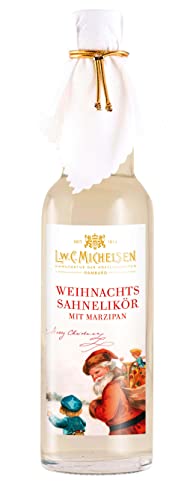 L.W.C. Michelsen - Weihnachts-Sahne-Likör mit Marzipan (0,1l) | pur oder für Cocktails | Premium-Sahnelikör mit Marzipan-Geschmack (16%) | mit süßem Weihnachts-Motiv von L.W.C. Michelsen