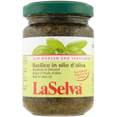 LaSelva Basilikum in Olivenöl (130 g) - Bio von LaSelva