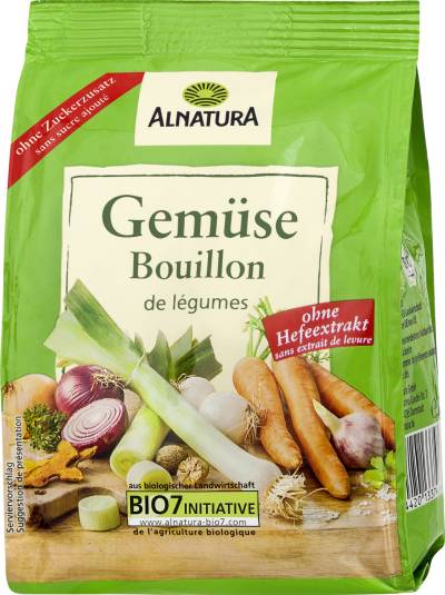 Alnatura Bio Gemüse Bouillon ohne Zusatz von Hefe Nachfüllpackung 290G