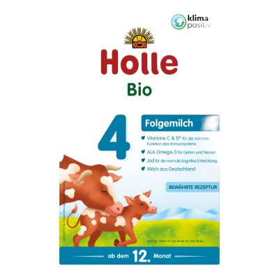 Bio Babymilch - Folgemilch 4 - ab 12 Monaten - 600g - 4er Vorteilspack von Holle