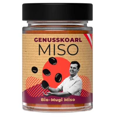 Bio Mugi Miso 190g - herzhaft würzige Paste - rein Pflanzlich – vegan- traditionell grobe Tsubu-Qualität von Genusskoarl
