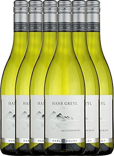 Sauvignon Blanc Marlborough - Hans Greyl Weißwein 6 x 0,75 l mit VINELLO.weinausgießer - VINELLO 6er Weinpaket von Les Grands Chais de France