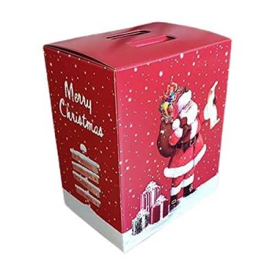 Lucgel Srl 10 Stück Panettone Cubotto Etui Box + Weihnachtsmannflasche 33x25H35 | Geschenk von Lucgel