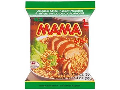 Mama - Asia Nudeln Ente Geschmack - 30er Pack (30 x 55g) - 1 Karton Thai Fertiggericht von MAMA